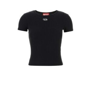 Diesel Women Black Stretch Cotton T-Elle T-Shirt